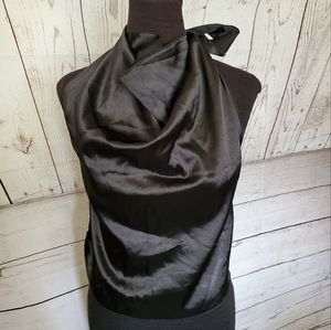 Kara and Kate satin tie back blouse black size Small